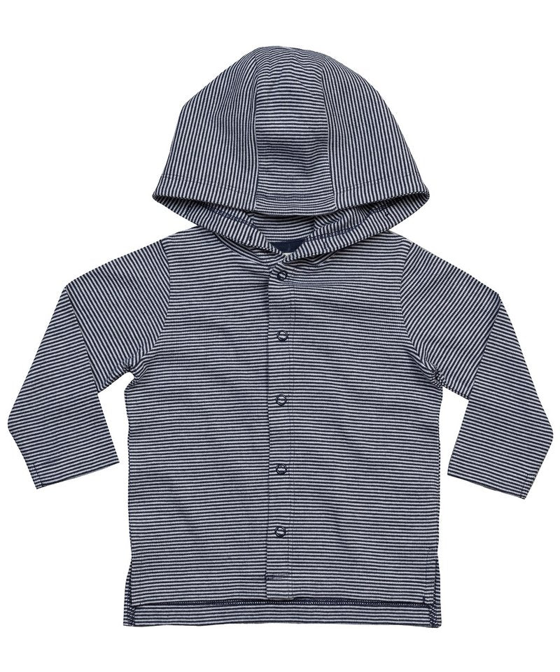 Organic Baby Stripy Hooded Tshirt
