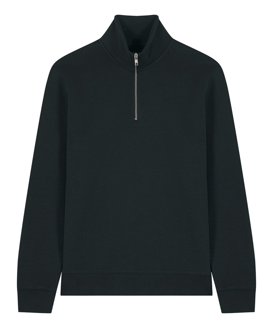 Organic Zip Neck Sweatshirt: Unisex